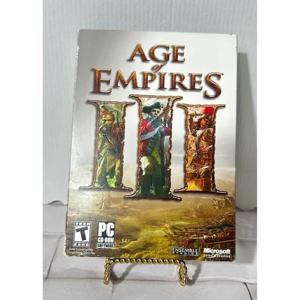 Age of Empires III PC 2005 Big Box Complete 3-Disc Set Manual Microsoft RTS‎